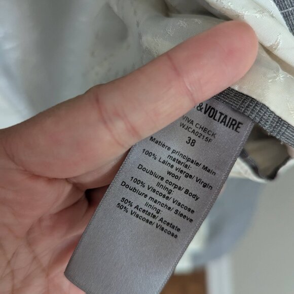 Zadig & Voltaire gray blazer in wool size 38 - Picture 9 of 14